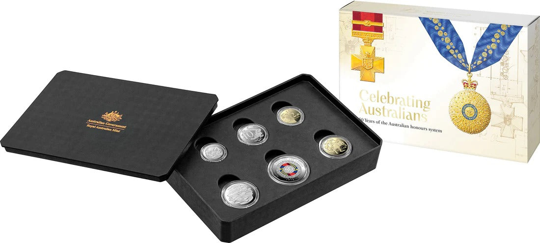 Coin 50 Years Australian Honours System 6 Coins Proof Set