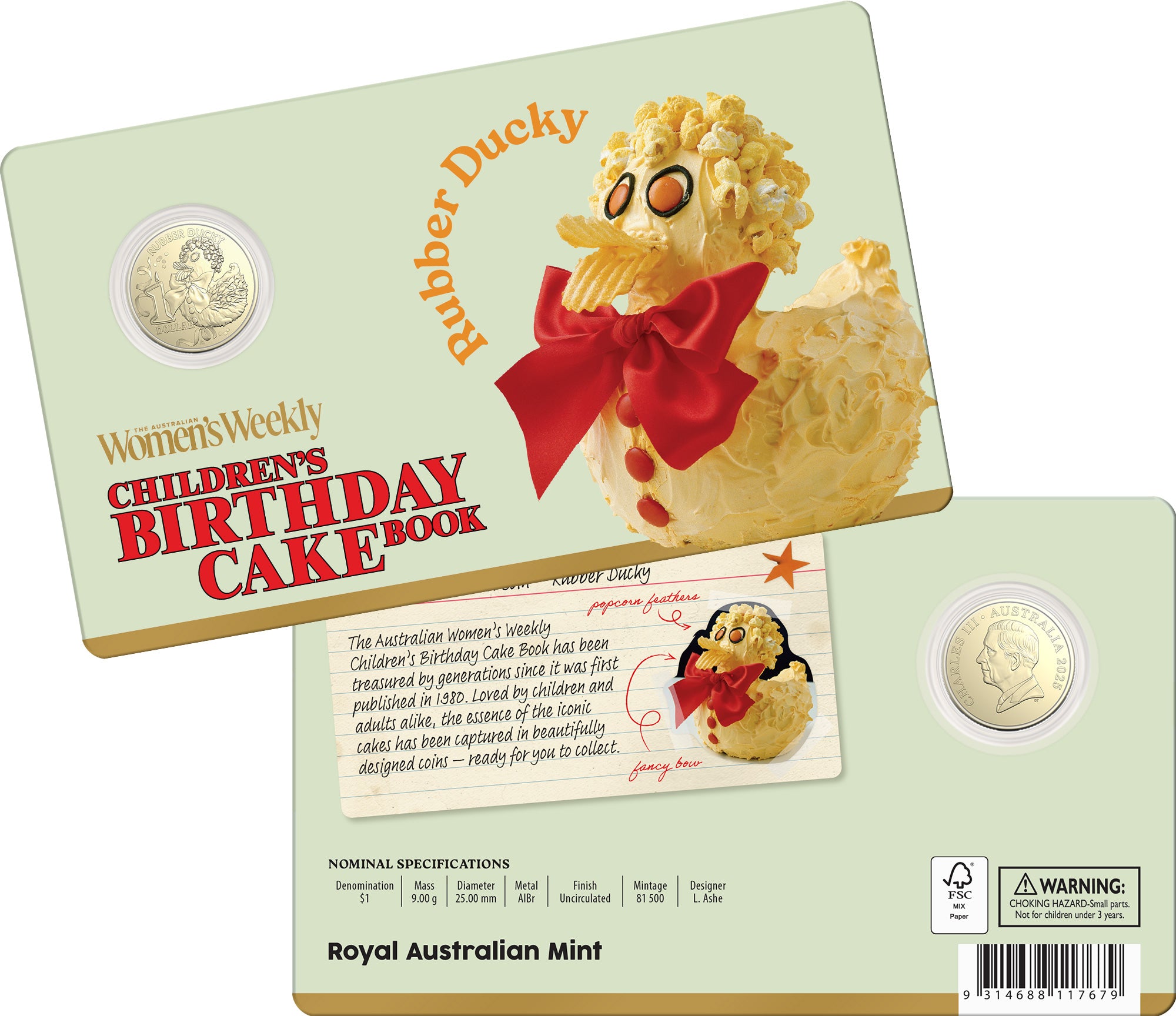 2025 $1 Albr Uncirculated Coin – Rubber Ducky