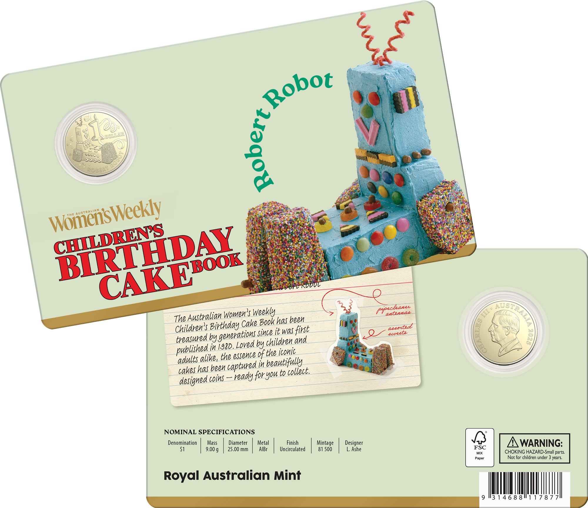 2025 $1 Albr Uncirculated Coin – Robert Robot