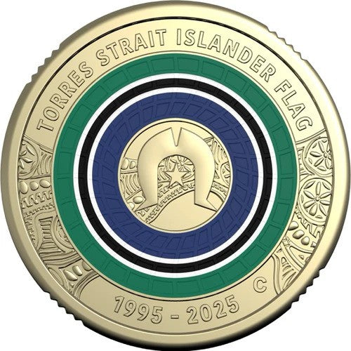Coin 2025 $2 Torres Strait Island Flag Unc Card