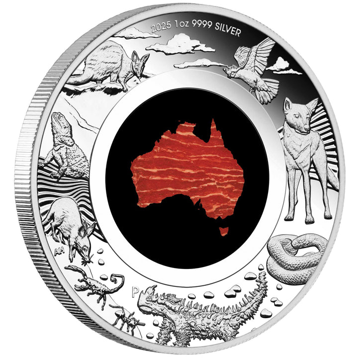 Coin 2025 Great Southern Land 1Oz Ag Proof Snakeskin Jasper