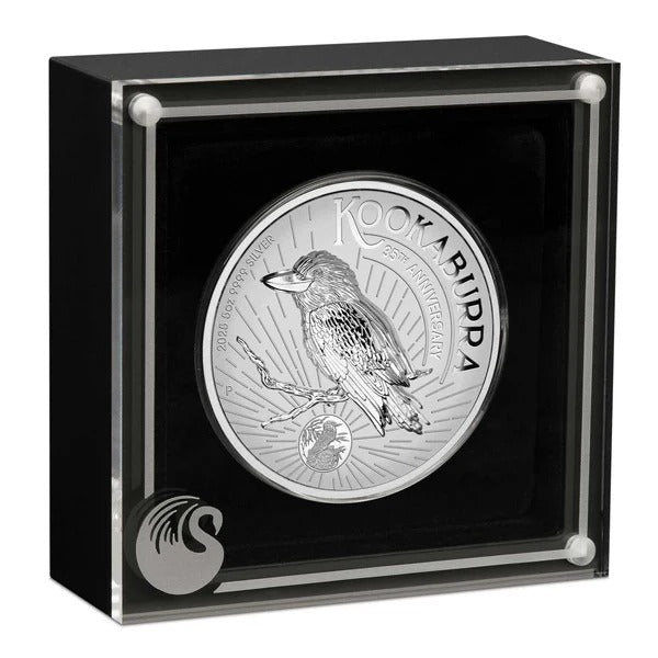 Coin $8 Kookaburra 35Th Anniversary 5Oz Silver Prrof Incused