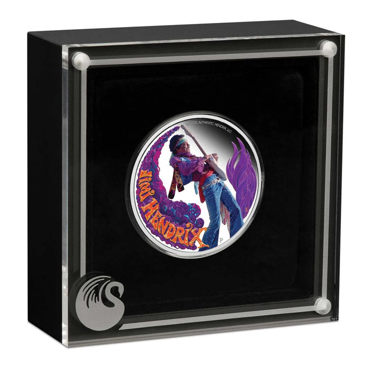 Coin 2025 $1 Jimi Hendrix 1 Oz Silver Proof