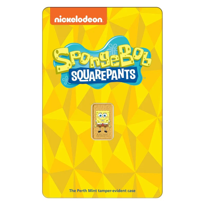 COIN SpongeBob SquarePants 1g Gold Coloured Minted Bar