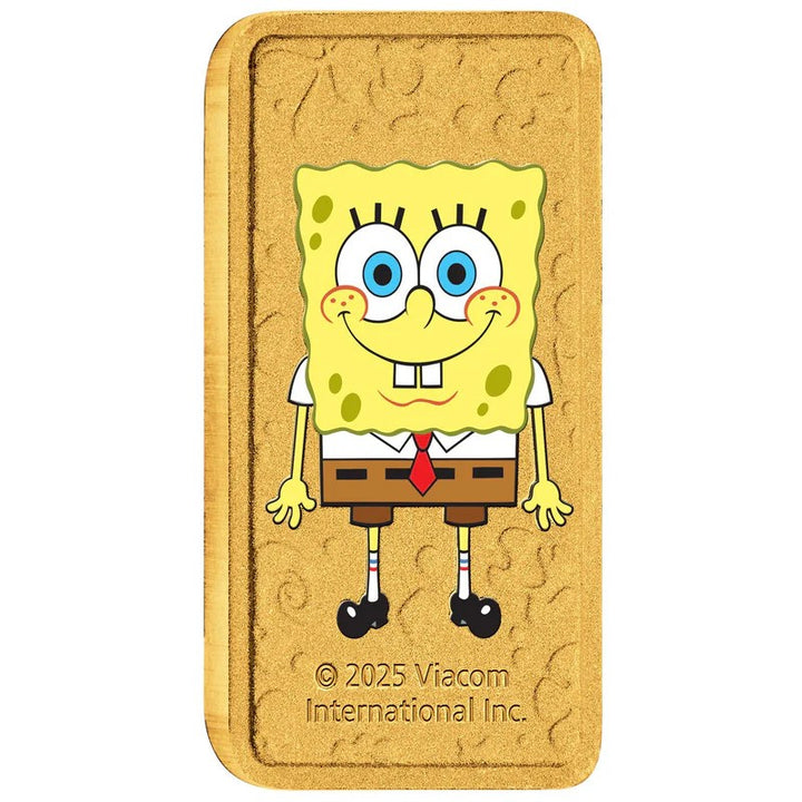 COIN SpongeBob SquarePants 1g Gold Coloured Minted Bar