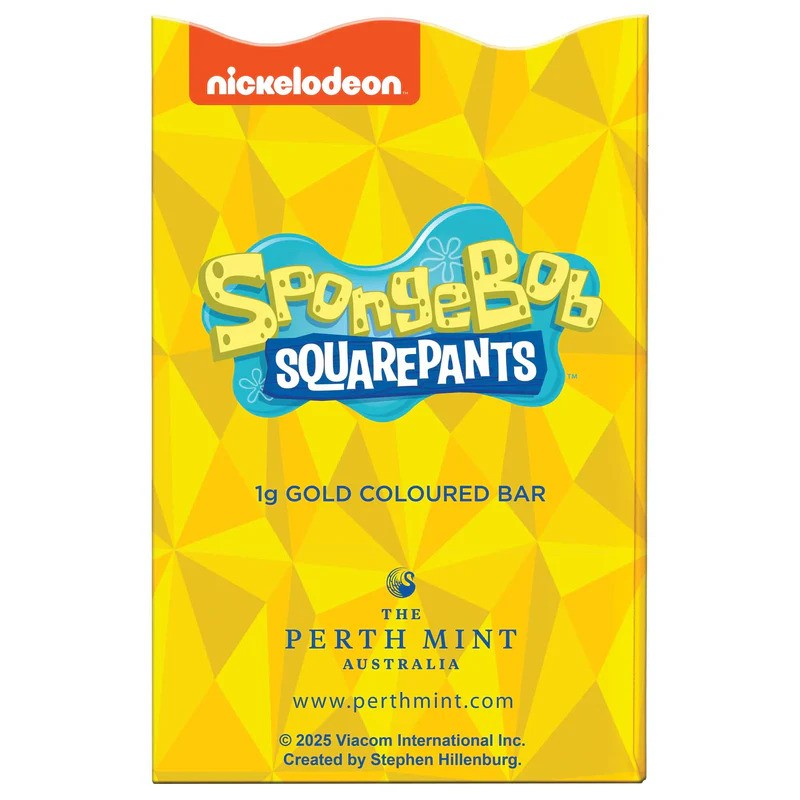 COIN SpongeBob SquarePants 1g Gold Coloured Minted Bar
