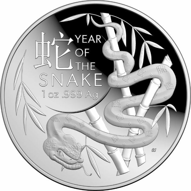 Coin 2025 $5 1Oz Ag Yr Of Snake Domed
