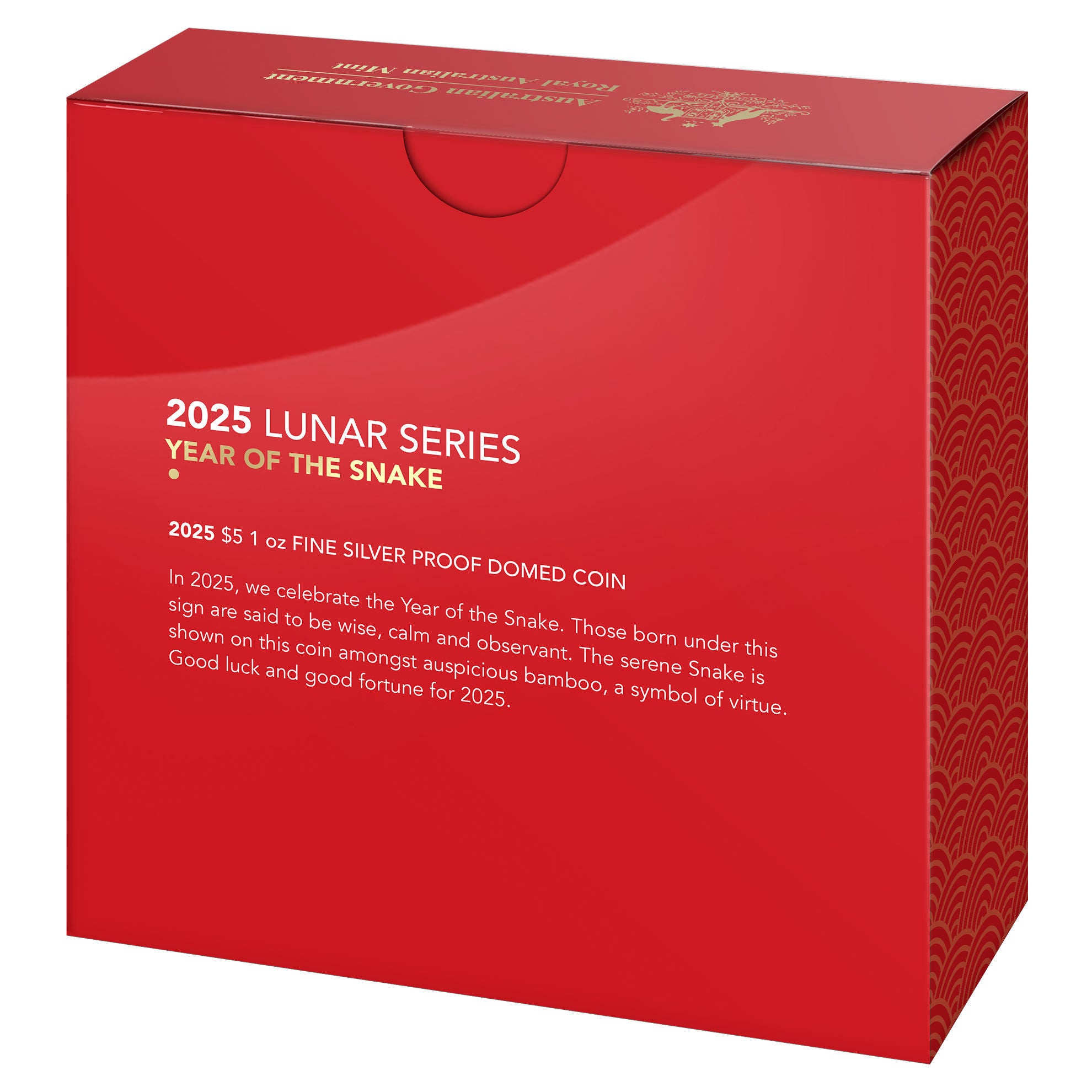 Coin 2025 $5 1Oz Ag Yr Of Snake Domed