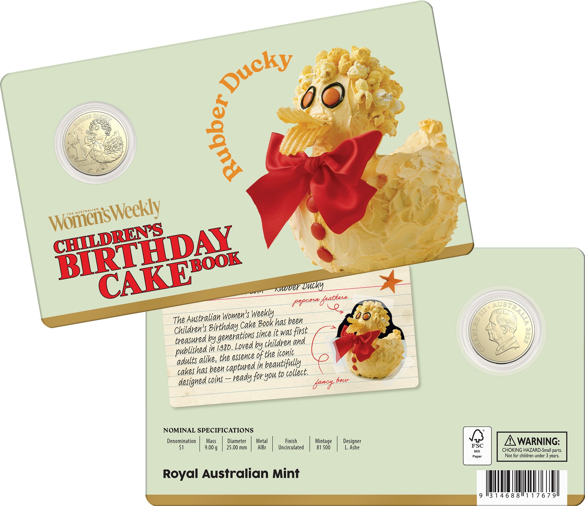 2025 $1 Albr Uncirculated Coin – Rubber Ducky
