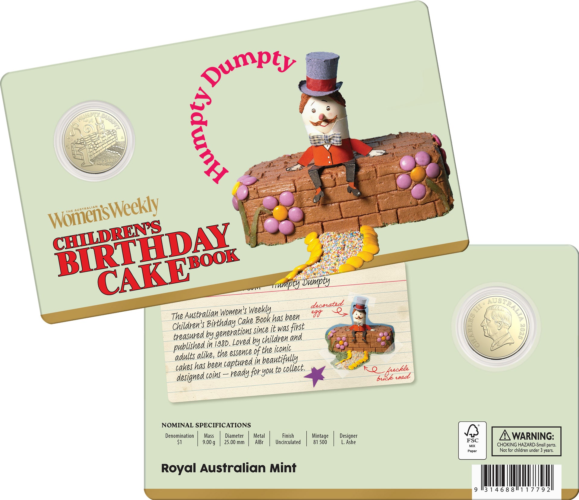 2025 $1 Albr Uncirculated Coin – Humpty Dumpty