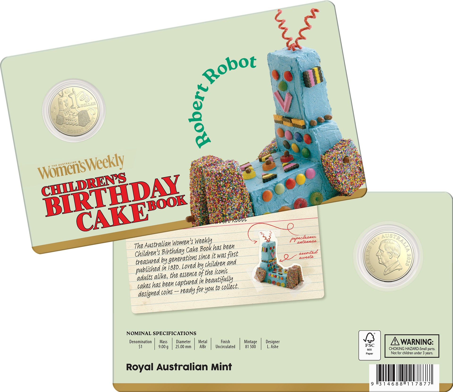 2025 $1 Albr Uncirculated Coin – Robert Robot