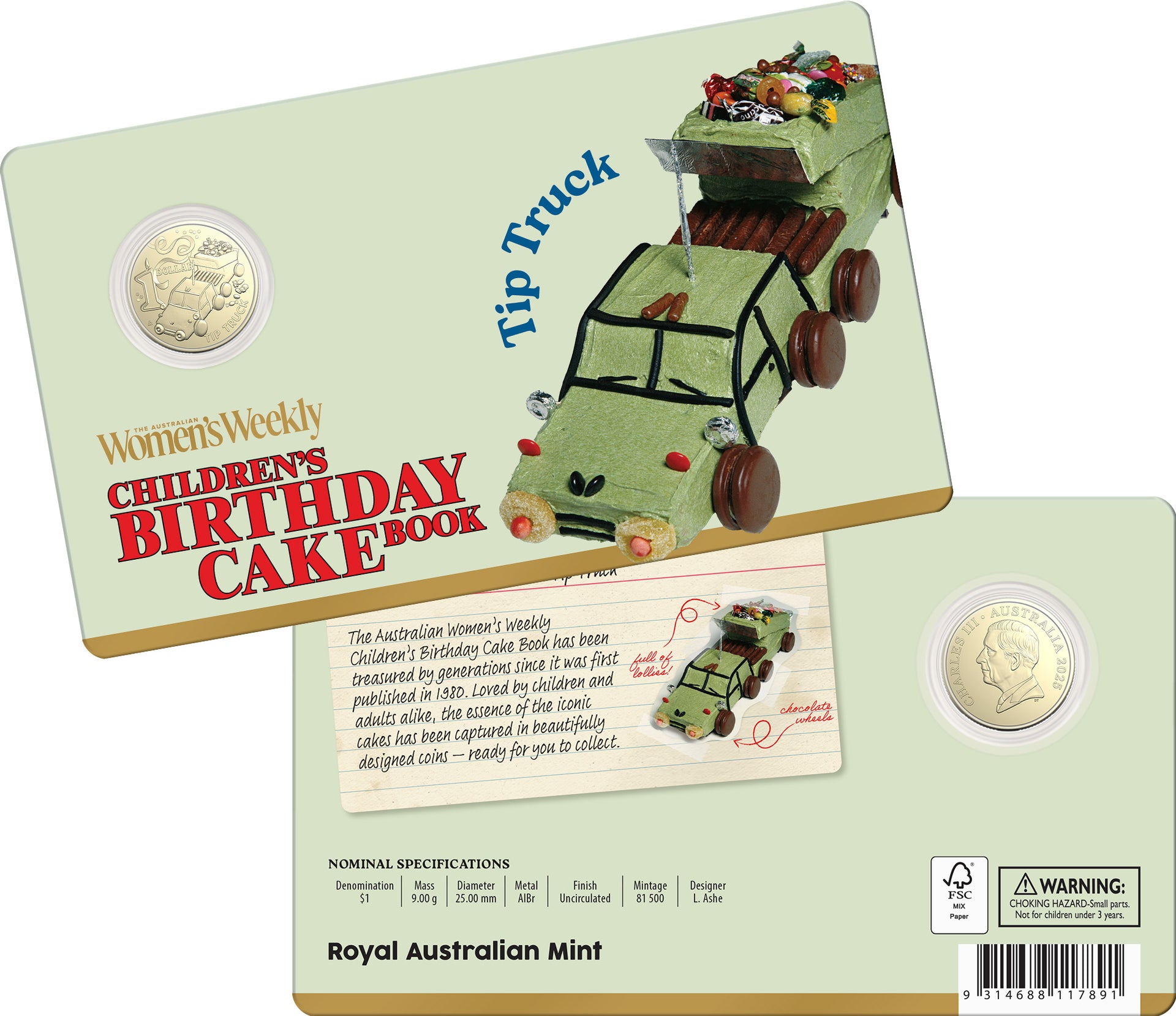 2025 $1 Albr Uncirculated Coin – Tip Truck