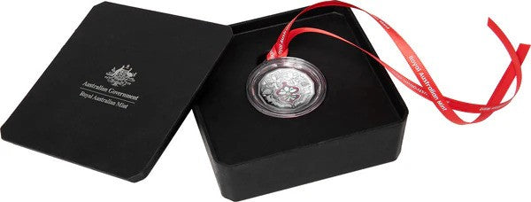Coin Christmas Festive Florals 2025 50c Coloured Fine Silver Proof Coin