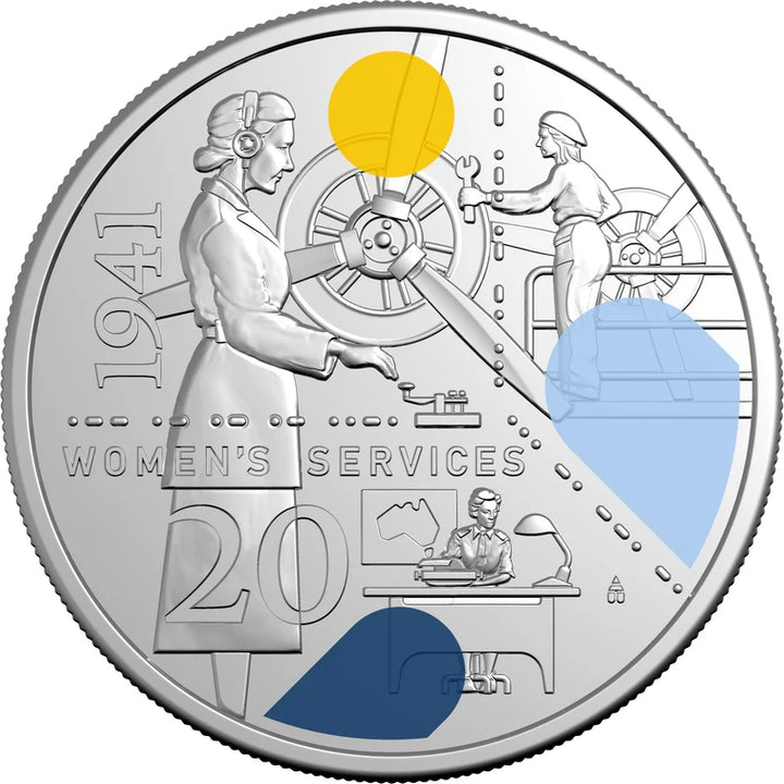 1941: Service Amid Strife - 2026 20c Coloured Silver Proof Three-Coin Set