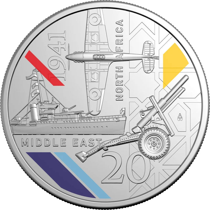 1941: Service Amid Strife - 2026 20c Coloured Silver Proof Three-Coin Set