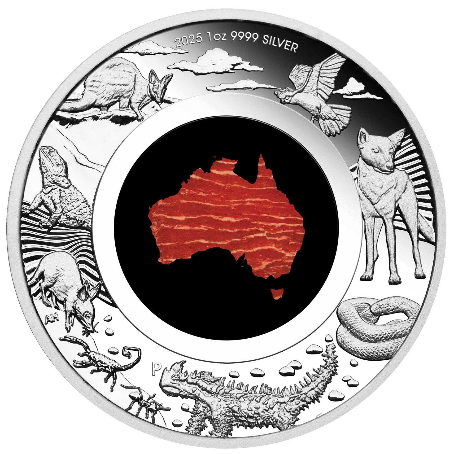 Coin 2025 Great Southern Land 1Oz Ag Proof Snakeskin Jasper