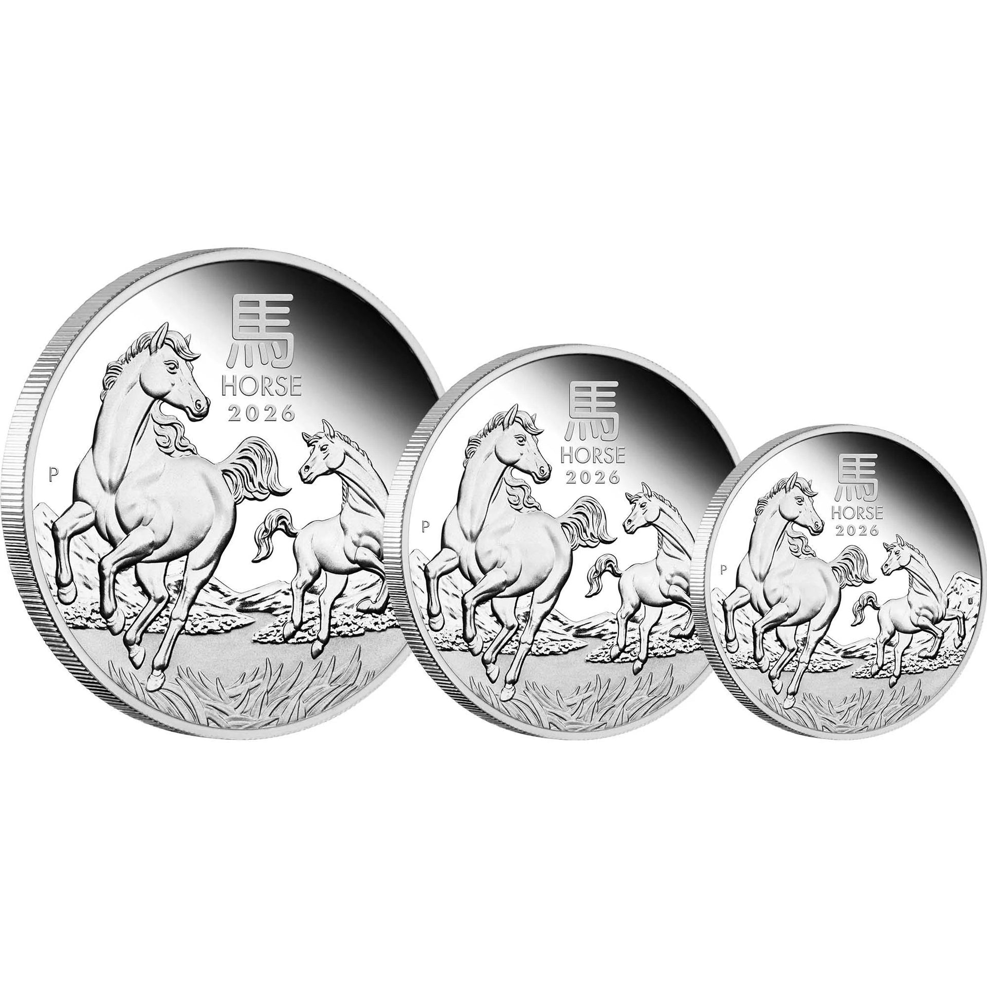 Coin 2026 Yot Horse Ag 3 Coin Set